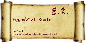 Egyházi Kevin névjegykártya
